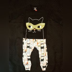 Kitty long sleeve pajamas 12m